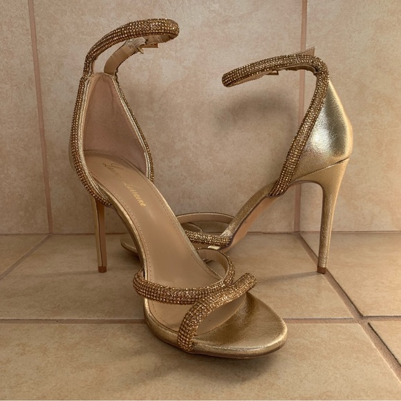 Lauren Lorraine Shoes - Lauren Lorraine gold glitter heels/stilettos